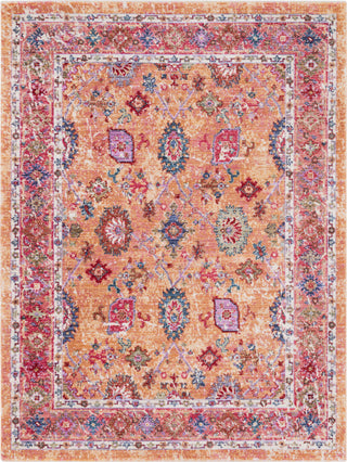 Surya Rumi RUM-2302 Bright Orange Butter Pink Dark Red Purple Blue Aqua Green Tan Pear Medium Gray Black Area Rug main image