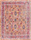 Surya Rumi RUM-2302 Bright Orange Butter Pink Dark Red Purple Blue Aqua Green Tan Pear Medium Gray Black Area Rug Main Image 8 X 10