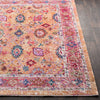 Surya Rumi RUM-2302 Bright Orange Butter Pink Dark Red Purple Blue Aqua Green Tan Pear Medium Gray Black Area Rug Detail Image