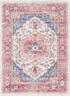 Surya Rumi RUM-2304 Dark Red Bright Pink Blue Orange Butter Aqua Tan Medium Gray Taupe Pear Area Rug main image