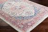 Surya Rumi RUM-2304 Dark Red Bright Pink Blue Orange Butter Aqua Tan Medium Gray Taupe Pear Area Rug Corner Image