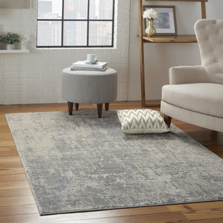 Rustic Textures RUS01 Ivory/Silver Area Rug by Nourison