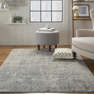 Rustic Textures RUS01 Ivory/Silver Area Rug by Nourison