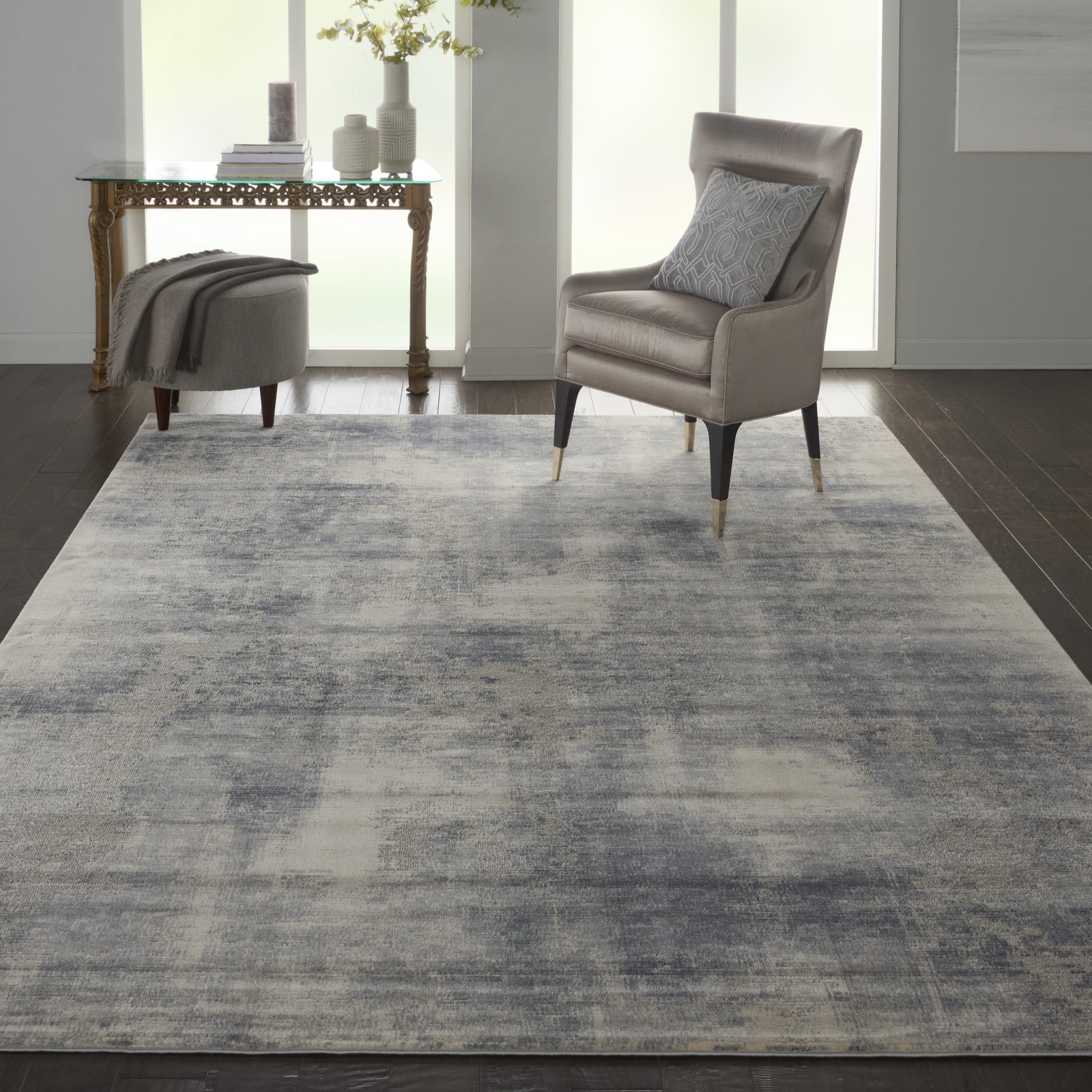 Rustic Textures RUS02 Blue/Ivory Area Rug by Nourison – Incredible Rugs ...