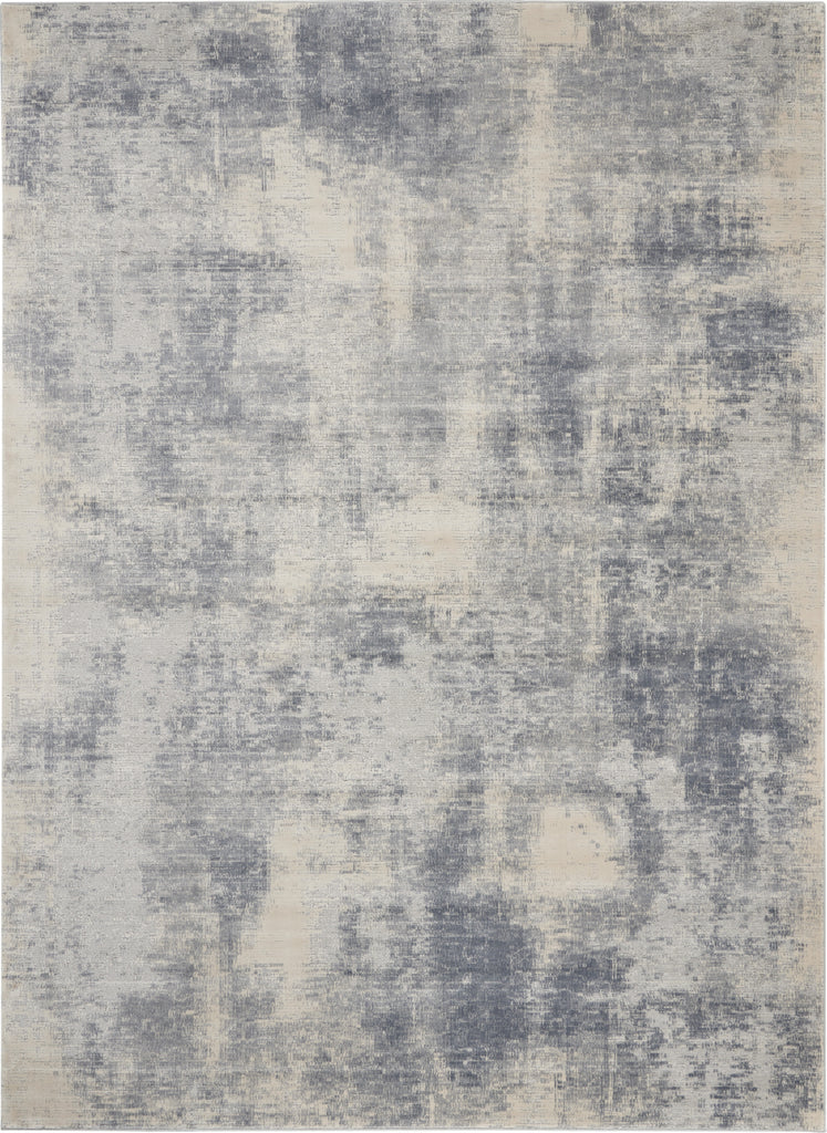 Rustic Textures RUS02 Blue/Ivory Area Rug by Nourison