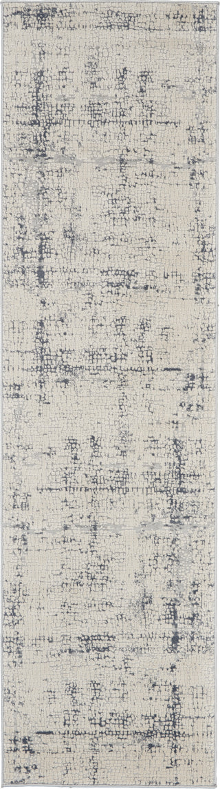 Rustic Textures RUS06 Ivory/Blue Area Rug by Nourison