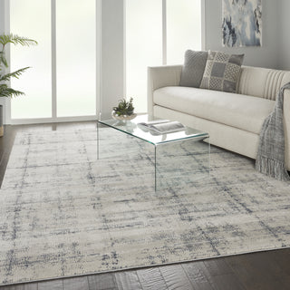 Rustic Textures RUS06 Ivory/Blue Area Rug by Nourison