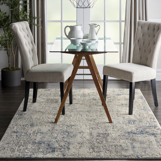 Rustic Textures RUS07 Ivory/Grey-Blue Area Rug by Nourison