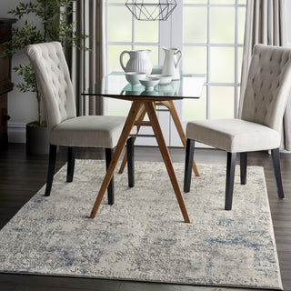 Rustic Textures RUS07 Ivory/Grey-Blue Area Rug by Nourison