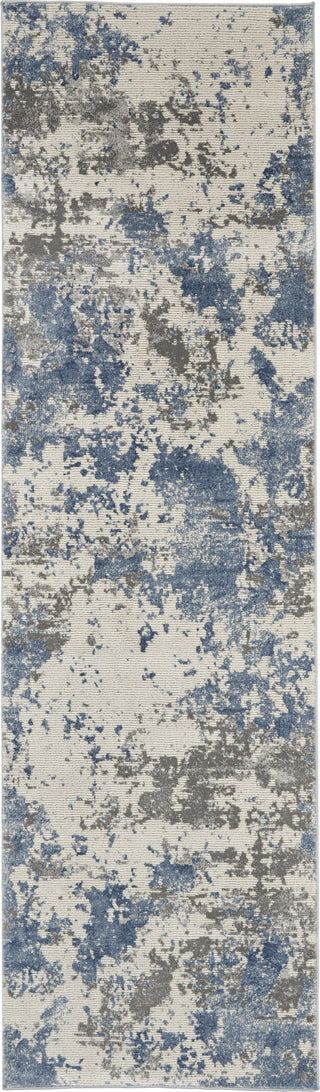 Rustic Textures RUS08 Grey/Blue Area Rug by Nourison