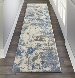 Rustic Textures RUS08 Grey/Blue Area Rug by Nourison