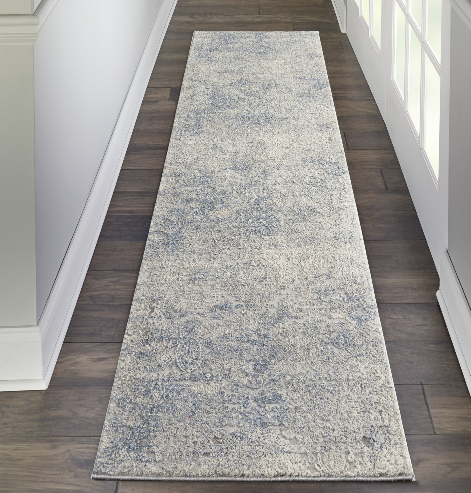 Rustic Textures RUS09 Ivory/Light Blue Area Rug by Nourison ...