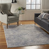 Rustic Textures RUS09 Ivory/Light Blue Area Rug by Nourison