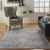 Rustic Textures RUS09 Ivory/Light Blue Area Rug by Nourison