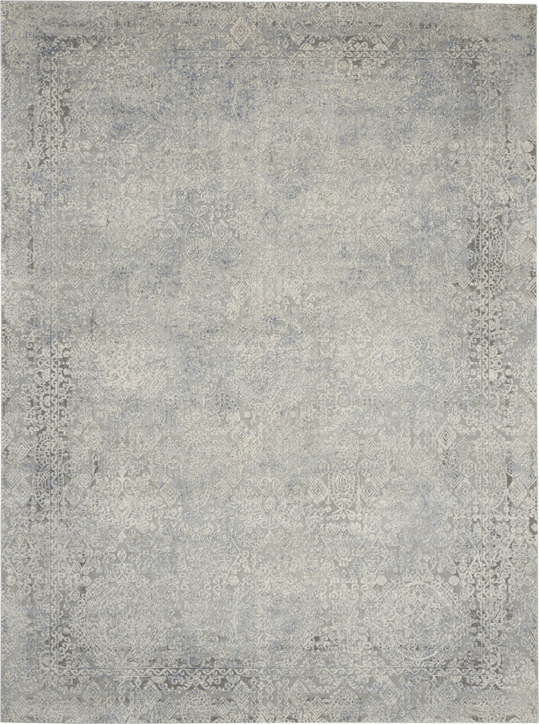 Rustic Textures RUS09 Ivory/Light Blue Area Rug by Nourison