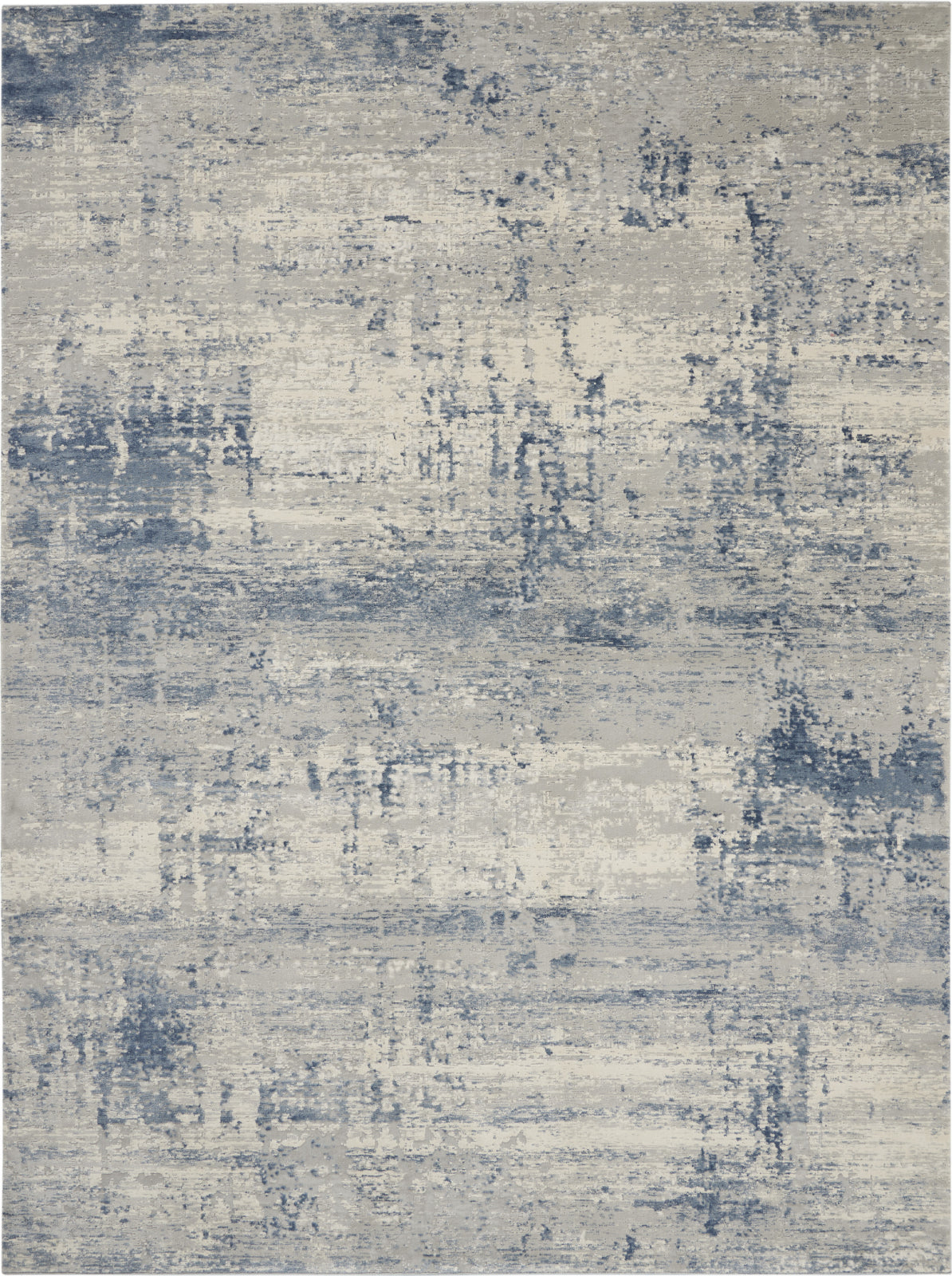 Rustic Textures RUS10 Ivory/Blue Area Rug by Nourison