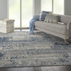Rustic Textures RUS10 Ivory/Blue Area Rug by Nourison