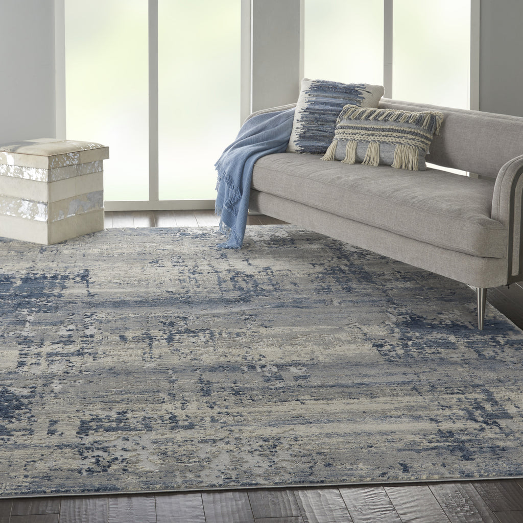 Rustic Textures RUS10 Ivory/Blue Area Rug by Nourison – Incredible Rugs ...