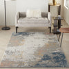 Nourison Rustic Textures RUS13 Grey/Blue Area Rug
