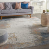 Nourison Rustic Textures RUS13 Grey/Blue Area Rug