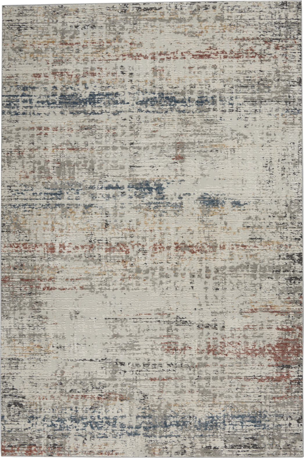 Rustic Textures RUS02 Blue/Ivory Area Rug by Nourison – Incredible Rugs and  Decor | Kurzflor-Läufer
