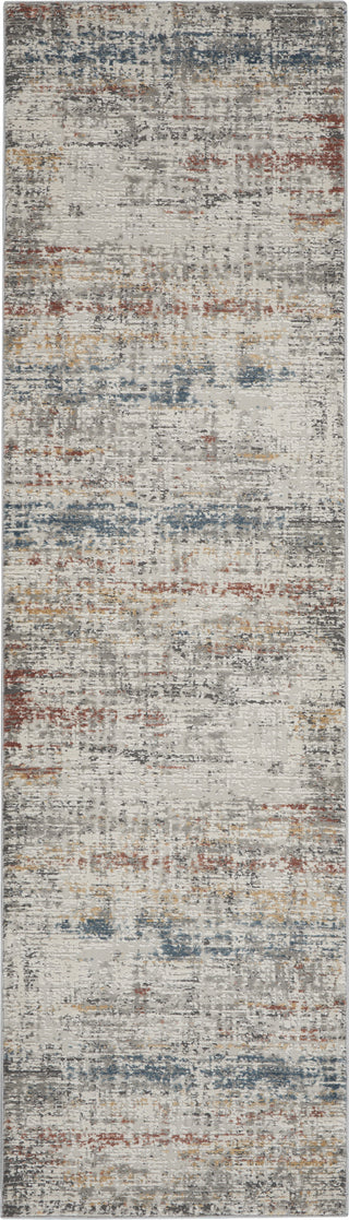 Nourison Rustic Textures RUS14 Light Grey Multi Area Rug