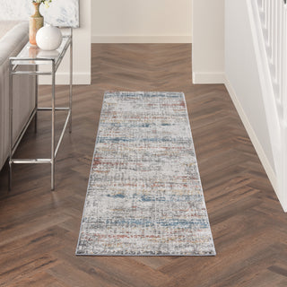 Nourison Rustic Textures RUS14 Light Grey Multi Area Rug