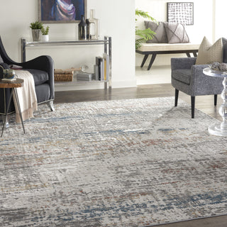 Nourison Rustic Textures RUS14 Light Grey Multi Area Rug