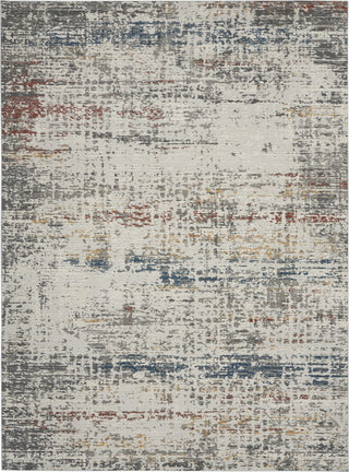 Nourison Rustic Textures RUS14 Light Grey Multi Area Rug