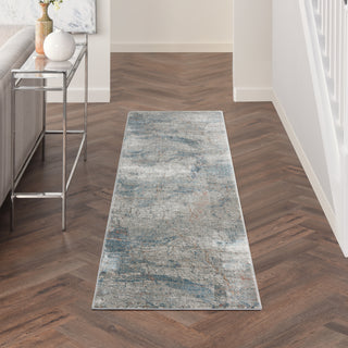 Nourison Rustic Textures RUS15 Light Grey/Blue Area Rug