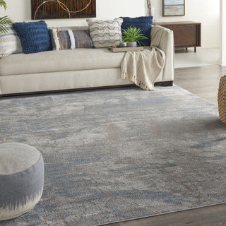 Nourison Rustic Textures RUS15 Light Grey/Blue Area Rug