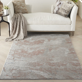 Nourison Rustic Textures RUS15 Light Grey/Rust Area Rug