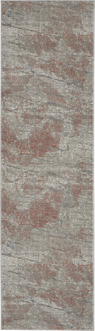 Nourison Rustic Textures RUS15 Light Grey/Rust Area Rug