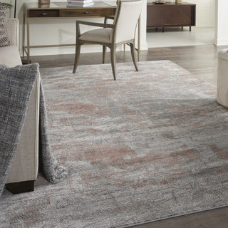 Nourison Rustic Textures RUS15 Light Grey/Rust Area Rug