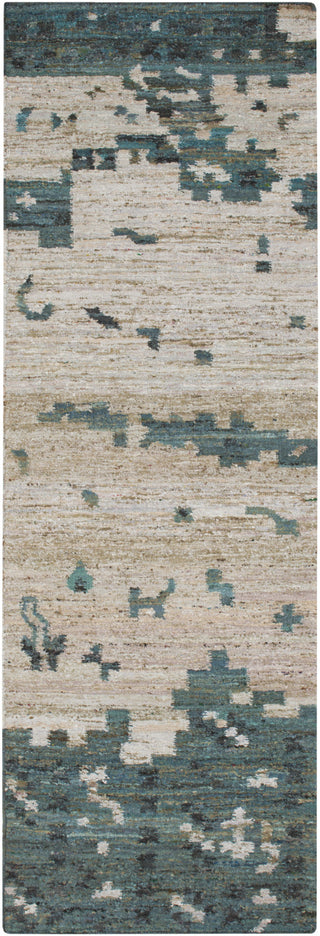 Surya Rustic RUT-702 Teal Area Rug 2'6'' x 8' Runner