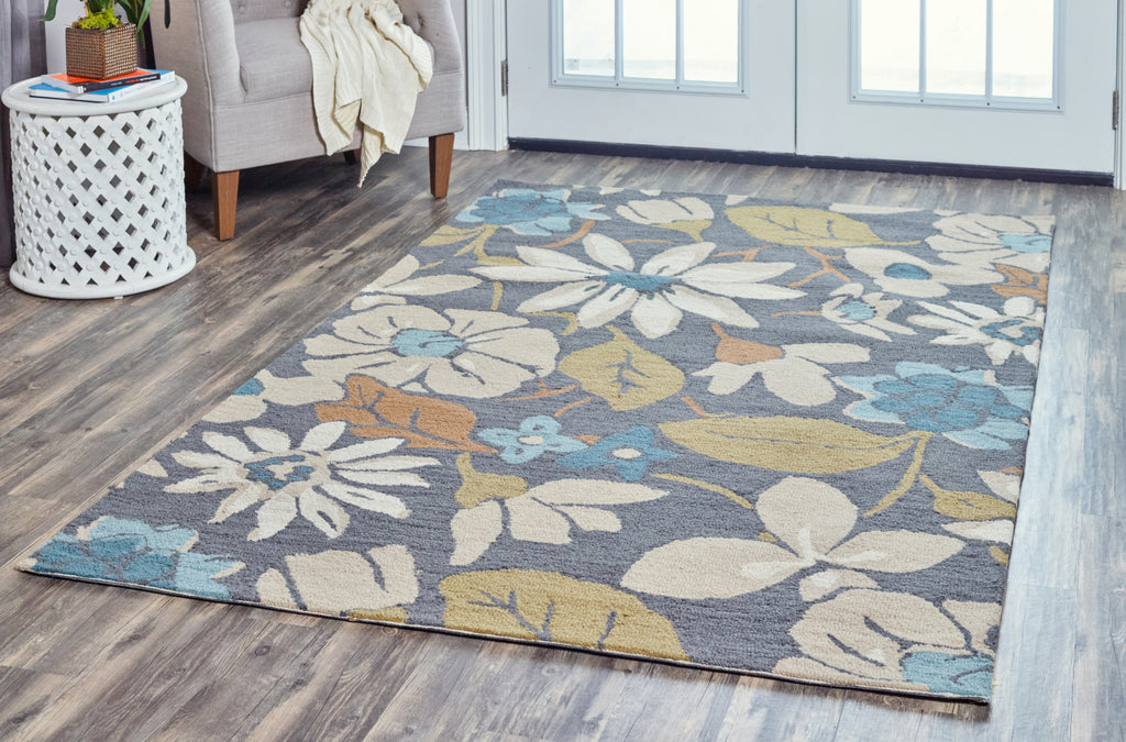 Rizzy Arden Loft-River Hill RV9411 Charcoal Area Rug  Feature