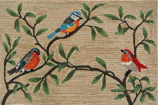 Trans Ocean Ravella 2270/12 Birds On Branches Natural Area Rug by Liora Manne