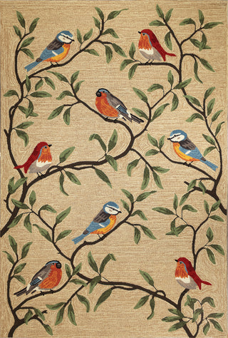 Trans Ocean Ravella 2270/12 Birds On Branches Natural Area Rug by Liora Manne