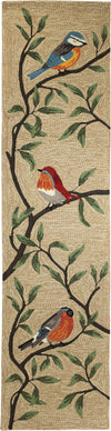 Trans Ocean Ravella 2270/12 Birds On Branches Natural Area Rug by Liora Manne