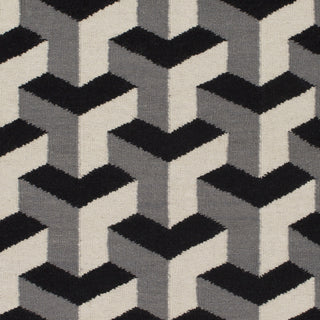 Surya Rivington RVT-5001 Black Hand Woven Area Rug Sample Swatch