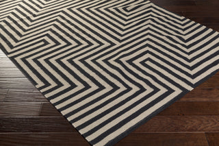 Surya Rivington RVT-5003 Black Area Rug Corner Shot