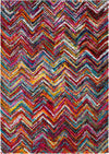 Surya Rainbow Shag RWS-6200 Bright Pink Medium Gray Lilac Red Yellow Orange Aqua Dark Blue Grass Green Lime Black Area Rug main image