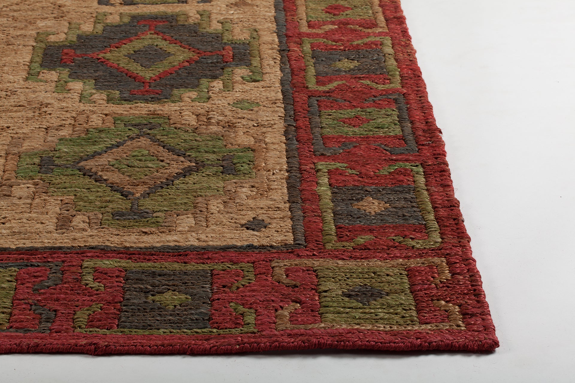 Chandra Ryleigh RYL-46900 Red Green Natural Area Rug – Incredible