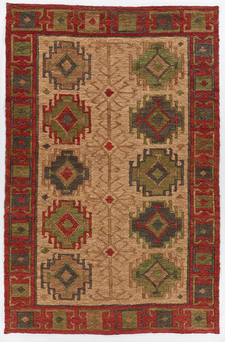 Chandra Ryleigh RYL-46900 Red Green Natural Area Rug Main Image