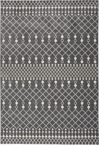 Nourison Royal Moroccan RYM03 Charcoal/Ivory Area Rug Detail Image