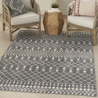 Nourison Royal Moroccan RYM03 Charcoal/Ivory Area Rug Detail Image