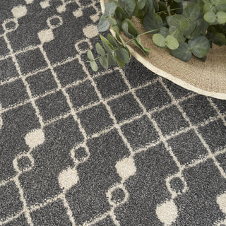 Nourison Royal Moroccan RYM03 Charcoal/Ivory Area Rug Detail Image