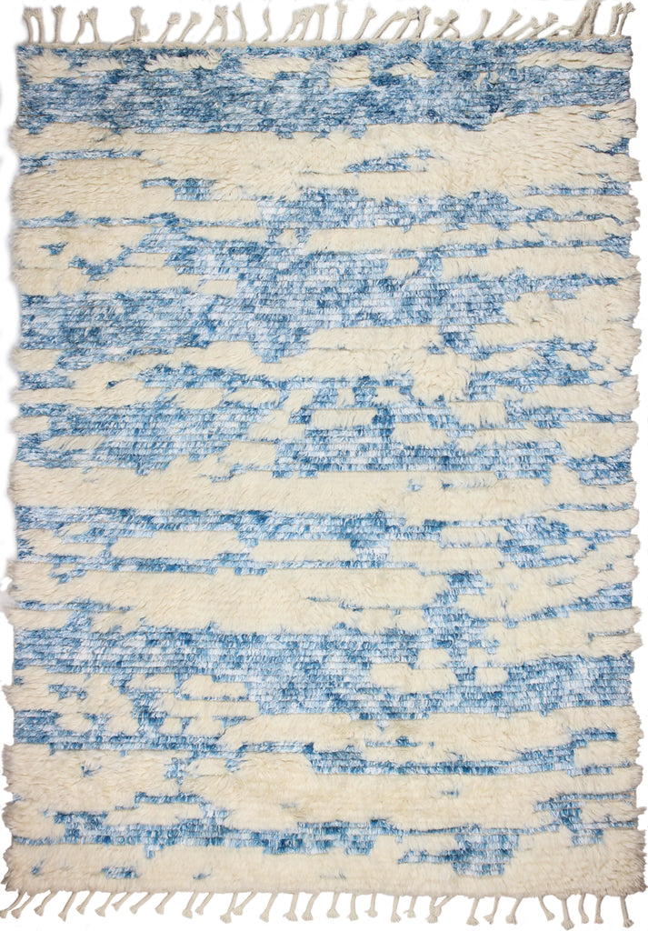 Bashian Shaggy S168-BNSH10 Ivory/Blue Area Rug