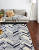 Bashian Shaggy S168-BNSH7 Ivory/Grey Area Rug