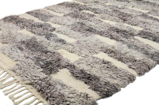 Bashian Shaggy S168-BNSH8 Ivory/Grey Area Rug